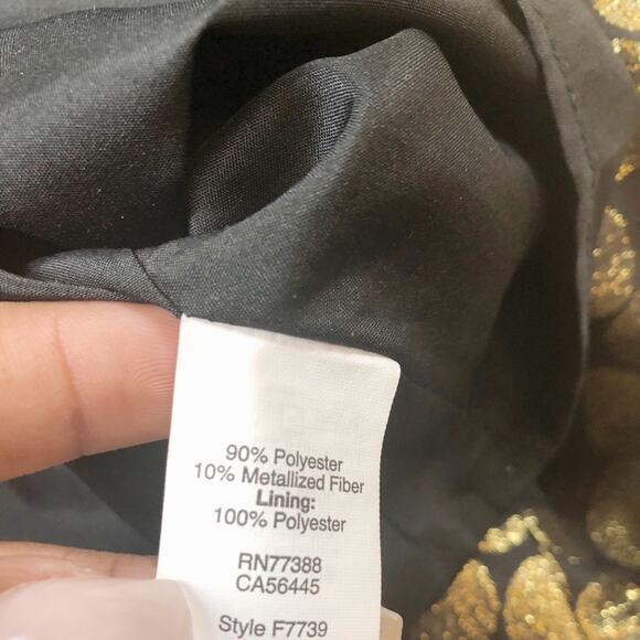 🆕 J. Crew Women's Gold Black Metallic Dot Jacquard V-Neck Dress Size 8 - Picture 4 of 6